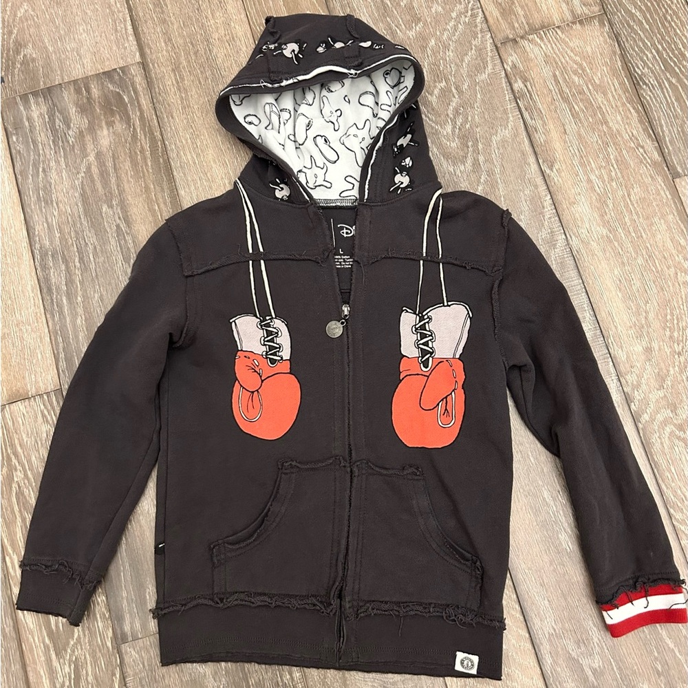 Black zip up Hoodie with Disney Design